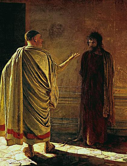 Nikolaj Nikolajewitsch Ge What is truth, Christ and Pilate France oil painting art